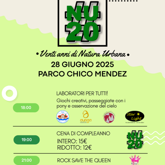 Natura Urbana compie 20 anni: festa grande al Parco Chico Mendez! Natura Urbana compie 20 anni: festa grande al Parco Chico Mendez!