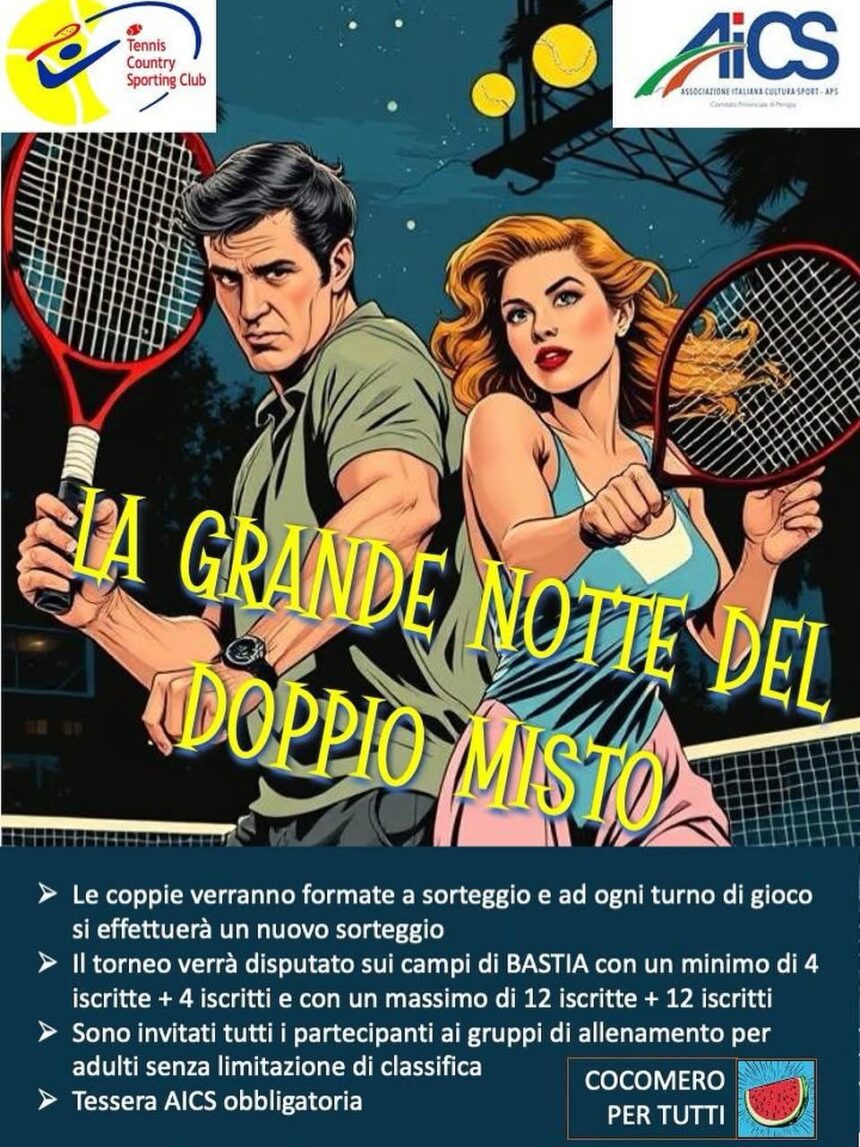 Una Notte di Tennis e Divertimento al Country di Bastia Umbra! ��🌙