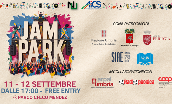 JAM PARK 2026 – PARCO CHICO MENDEZ, PERUGIA JAM PARK 2026 – PARCO CHICO MENDEZ, PERUGIA