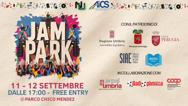 JAM PARK 2026 – PARCO CHICO MENDEZ, PERUGIA JAM PARK 2026 – PARCO CHICO MENDEZ, PERUGIA